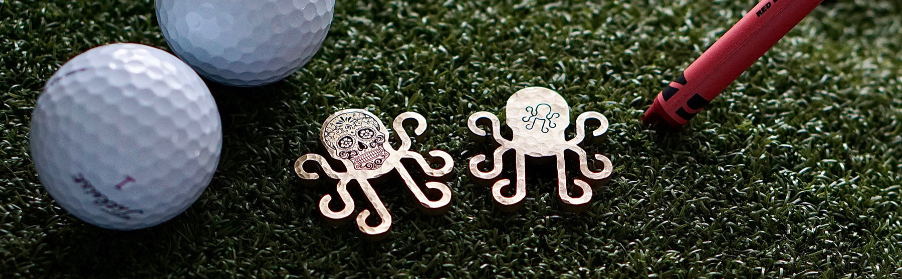 introducing the newest member of the Kraken Logo Shaped Golf Ball Markers