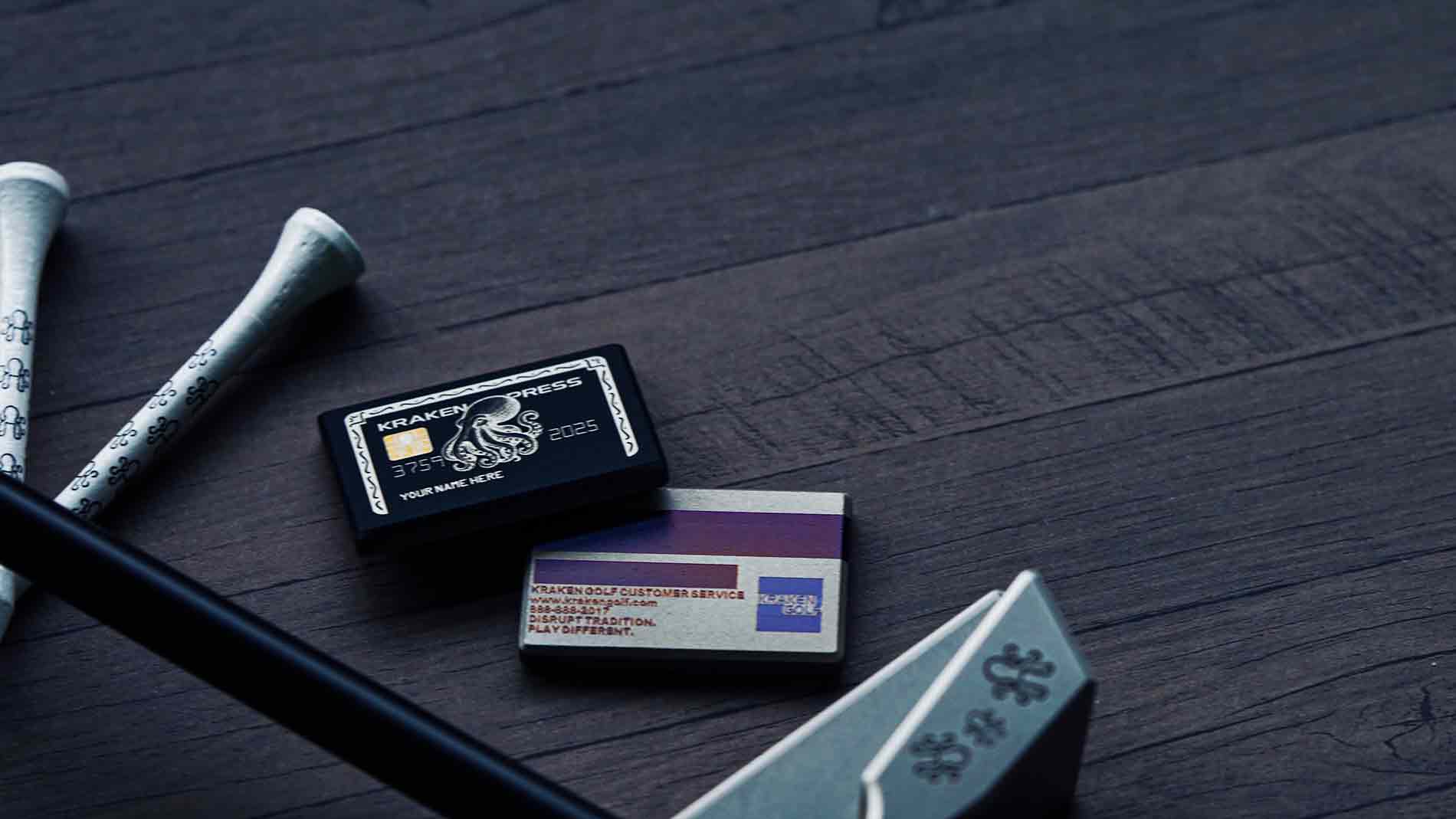 Kraken Black Card - Credit Card Golf Ball Marker