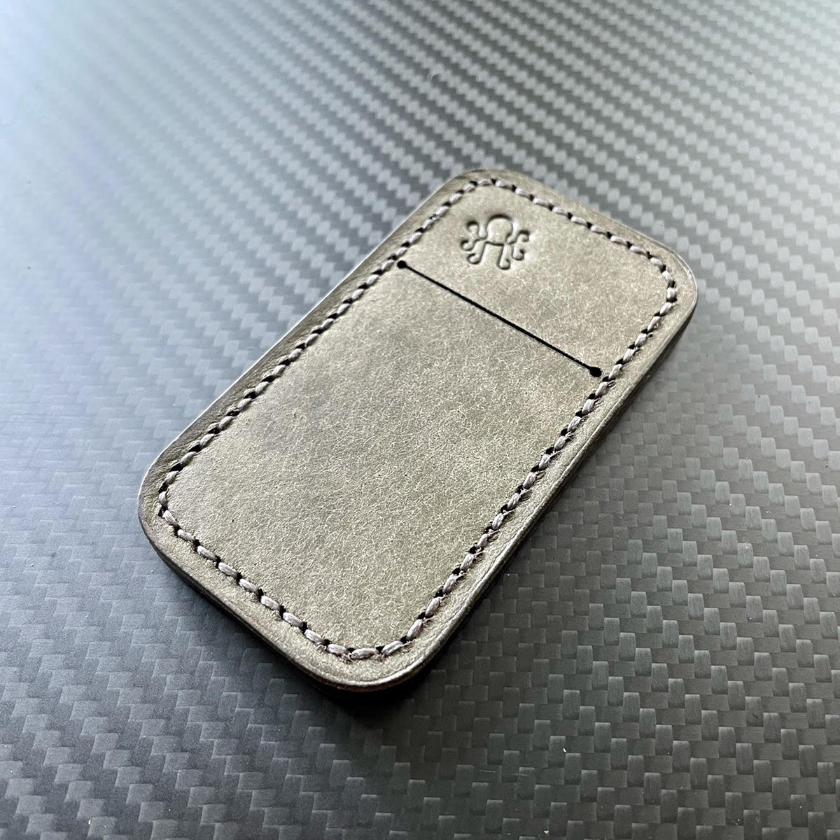 Norman Leather Tool Holder - Gray/Purple