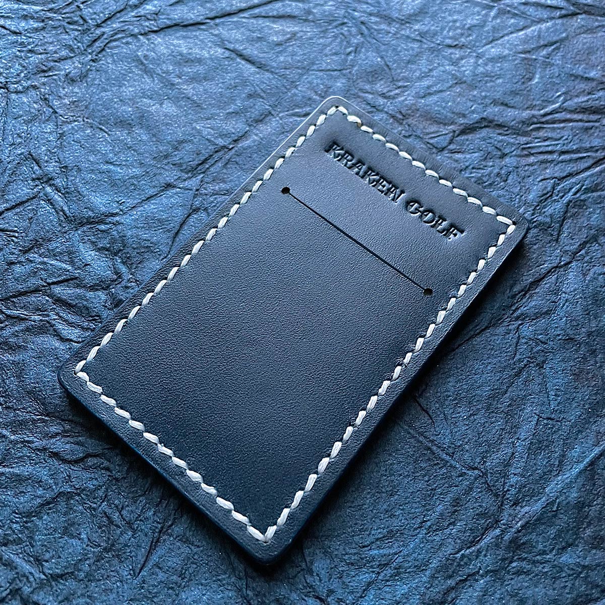 Norman Leather Tool Holder - Navy Blue/ Baby Blue
