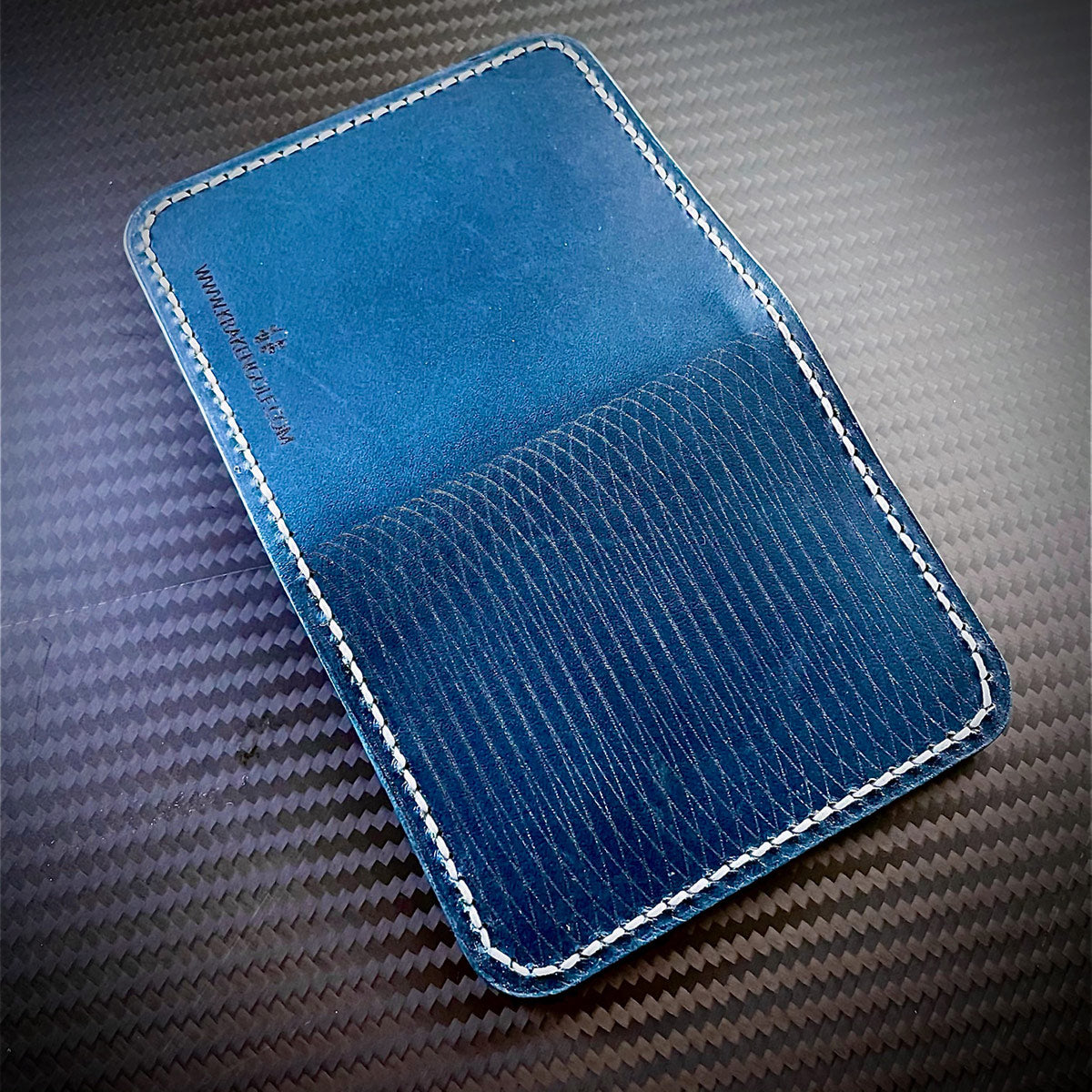 Robert Leather Wallet - Blue Calf Skin