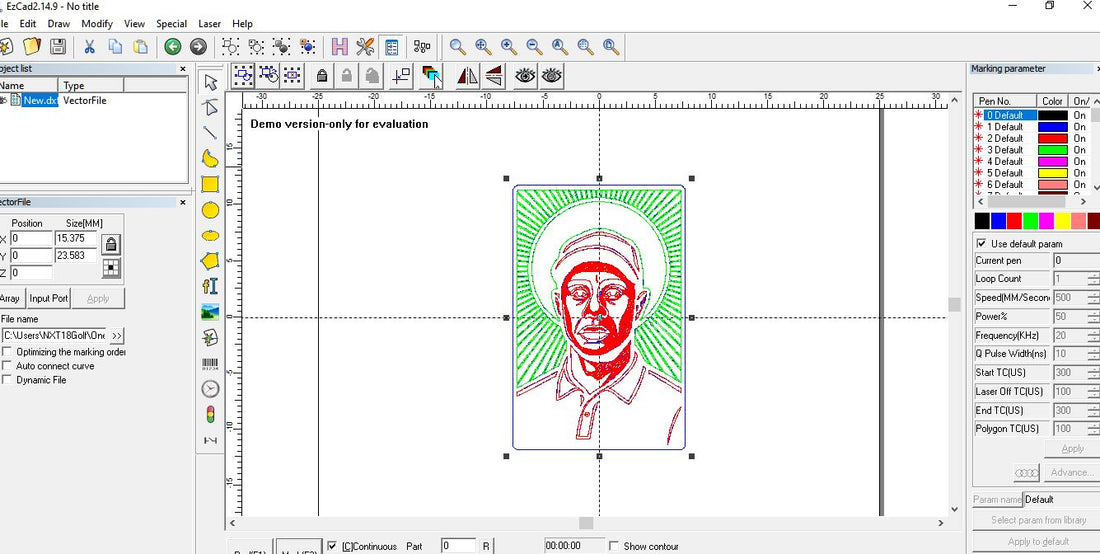 EZ CAD screenshot with Tiger image