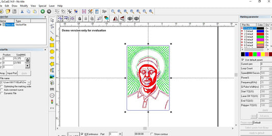 EZ CAD screenshot with Tiger image