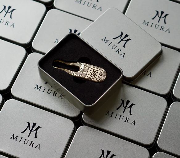 custom pitch tool crafted by Kraken Golf for a collaboration with Miura Golf