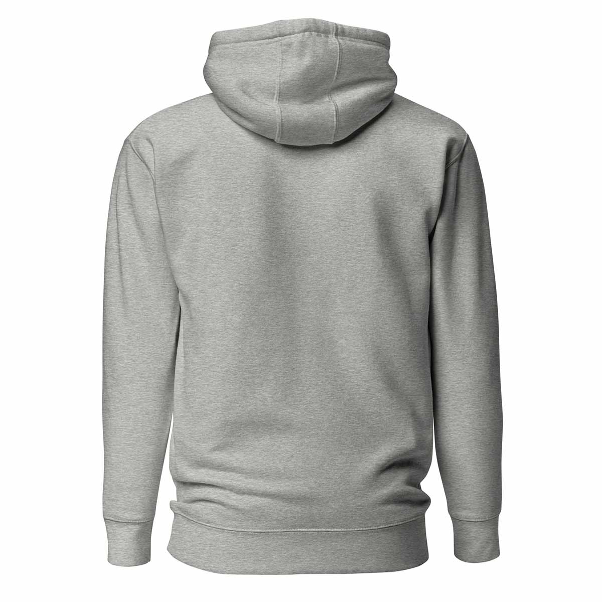 Premium gray hoodie with Kraken Golf logo embroidery and 3-panel hood
