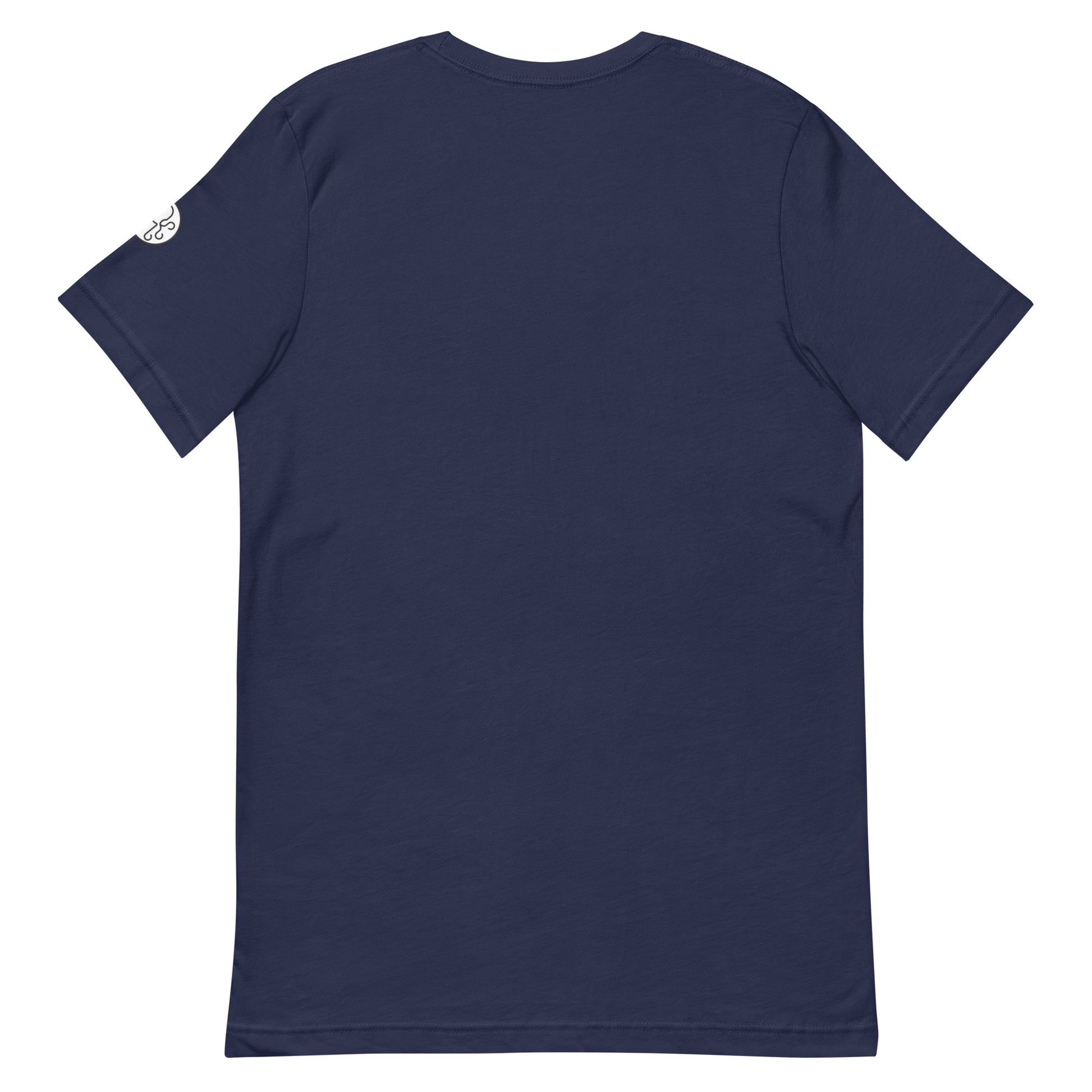 Birdies Are Fly navy cotton tee laid flat with bold text and modern cut