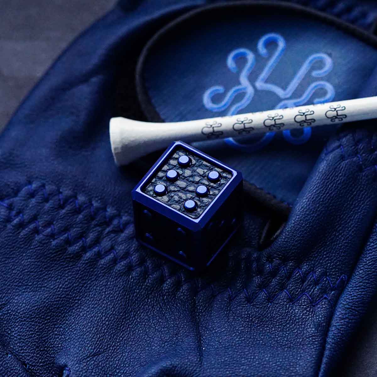 Blueblood royal blue die with navy Dollaro leather inlays