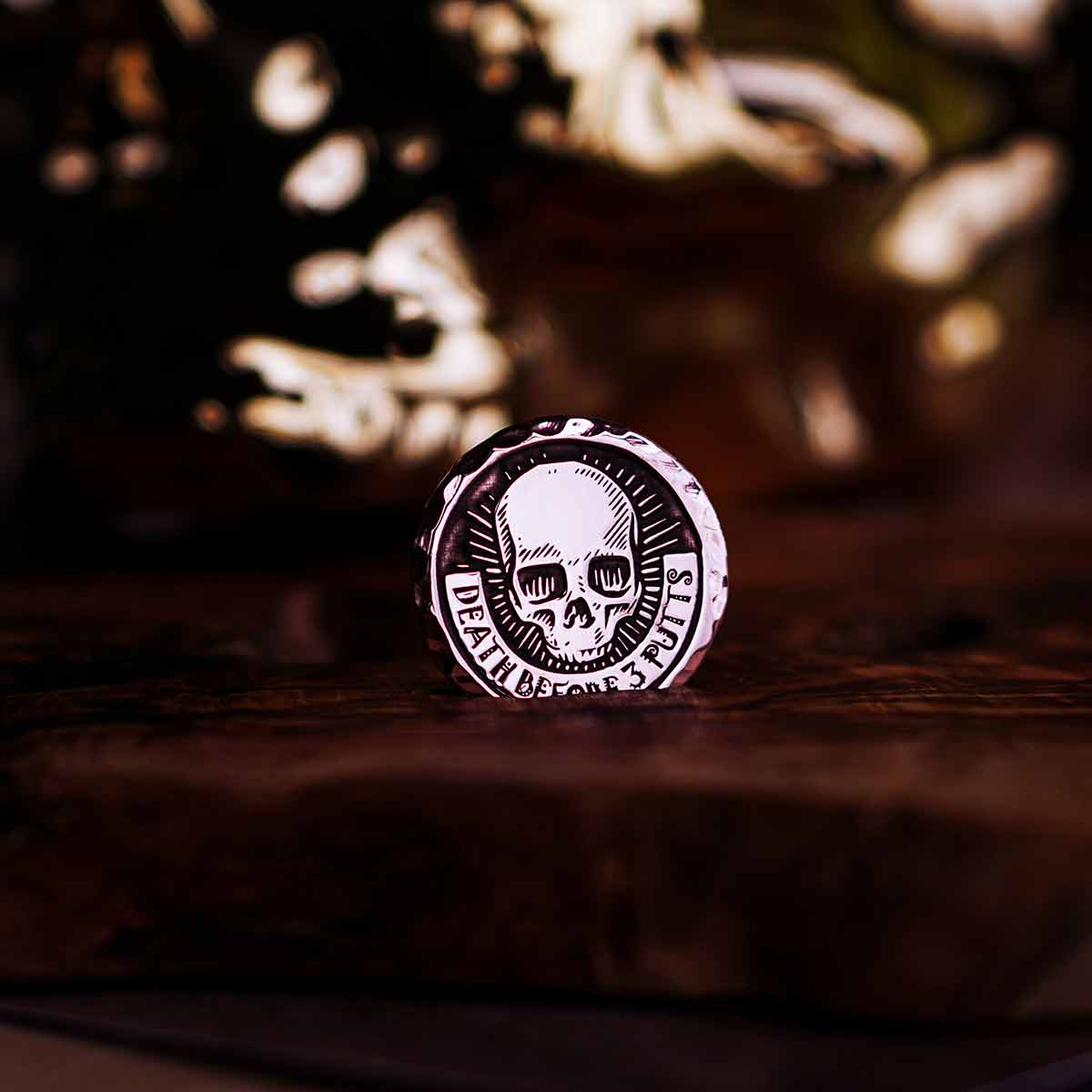 Death Before 3 Putts Ball Marker (Hammered Copper)