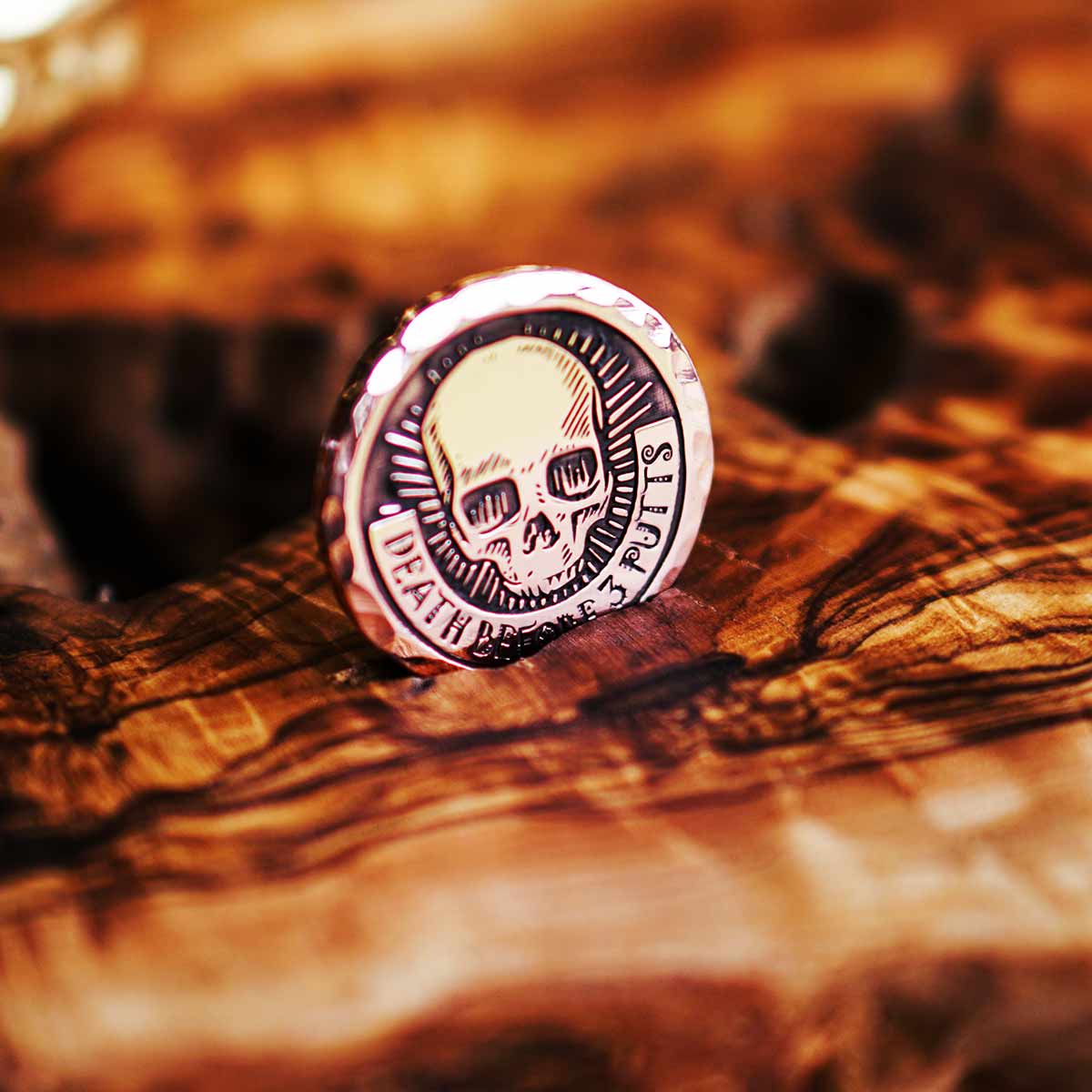 Death Before 3 Putts Ball Marker (Hammered Copper)