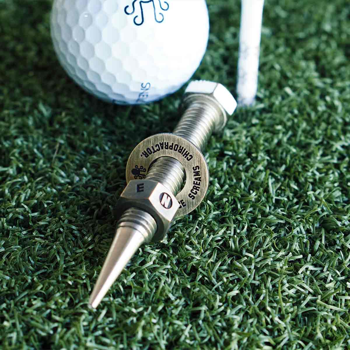 Kraken Golf Deadbolt divot tool with removable washer and nut