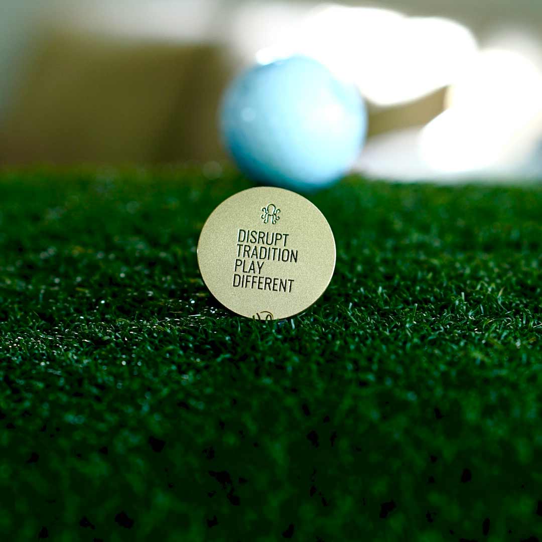 🔥 DEATH STARBURST Brass Golf Ball Marker - Skull & Starburst Design | Kraken Golf