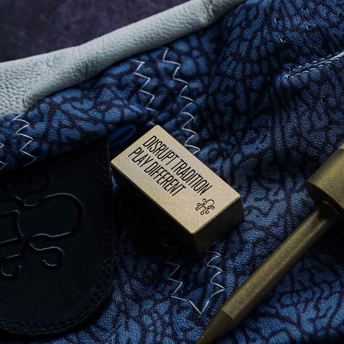 luxury golf accessory Brix Block ball marker close-up