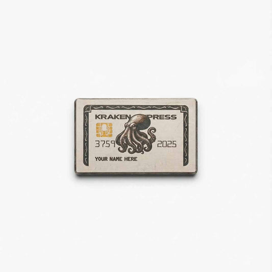 Kraken Express golf ball marker design on a white background