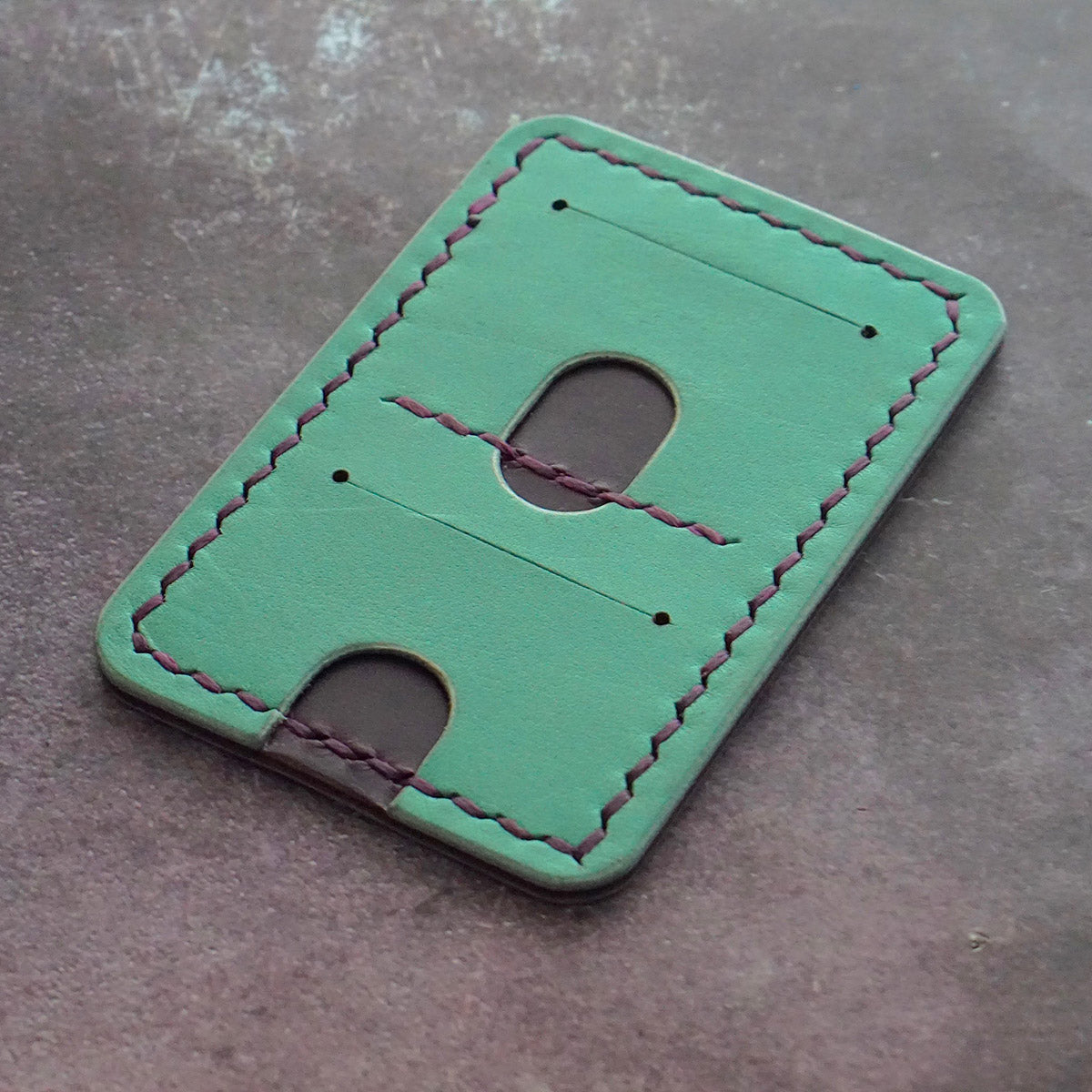 Norman Leather Tool Holder - Black and Black Marble Shell Cordovan - Kraken Golf