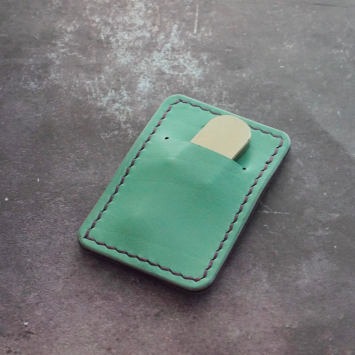 Norman Leather Tool Holder - Black and Black Marble Shell Cordovan - Kraken Golf