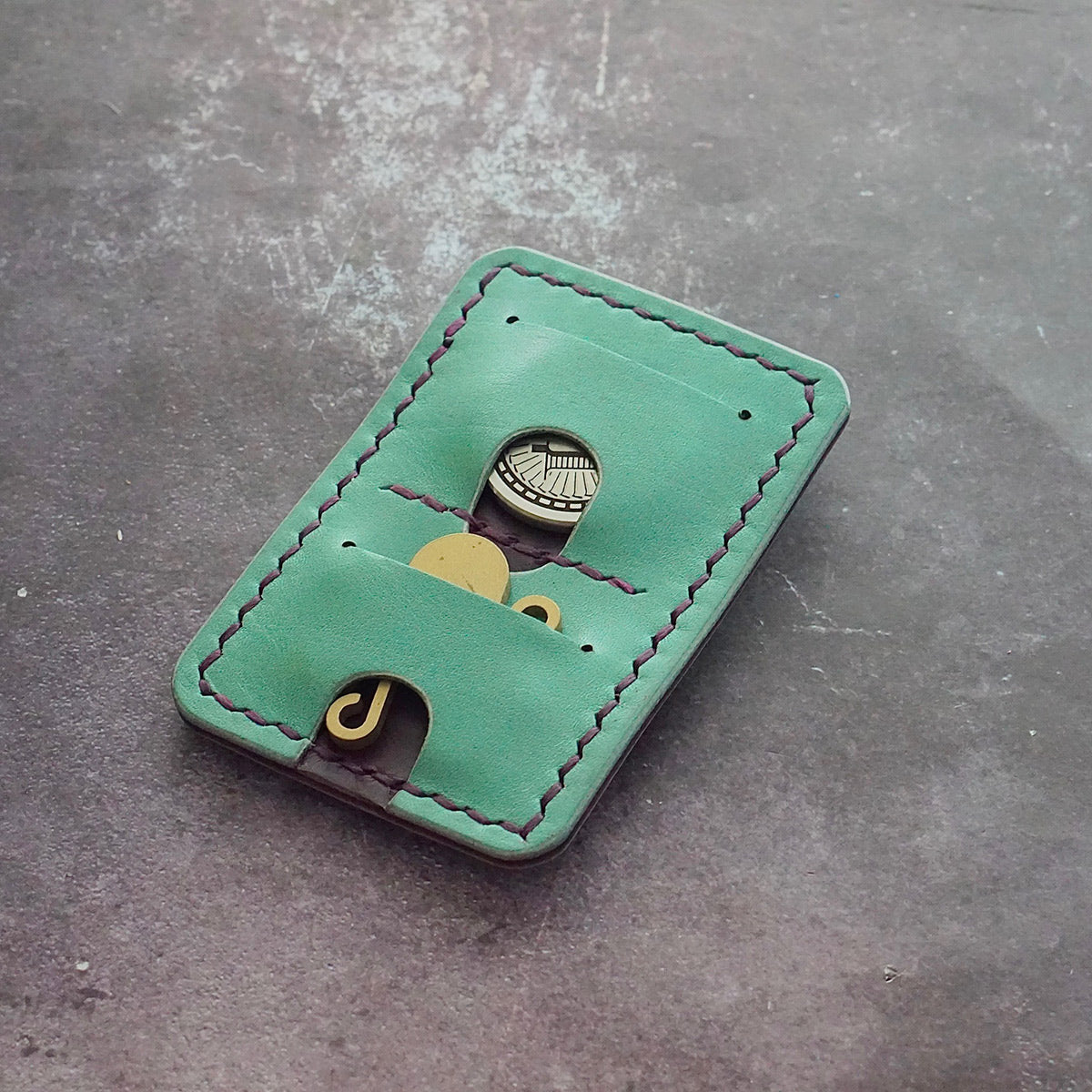 Norman Leather Tool Holder - Black and Black Marble Shell Cordovan - Kraken Golf