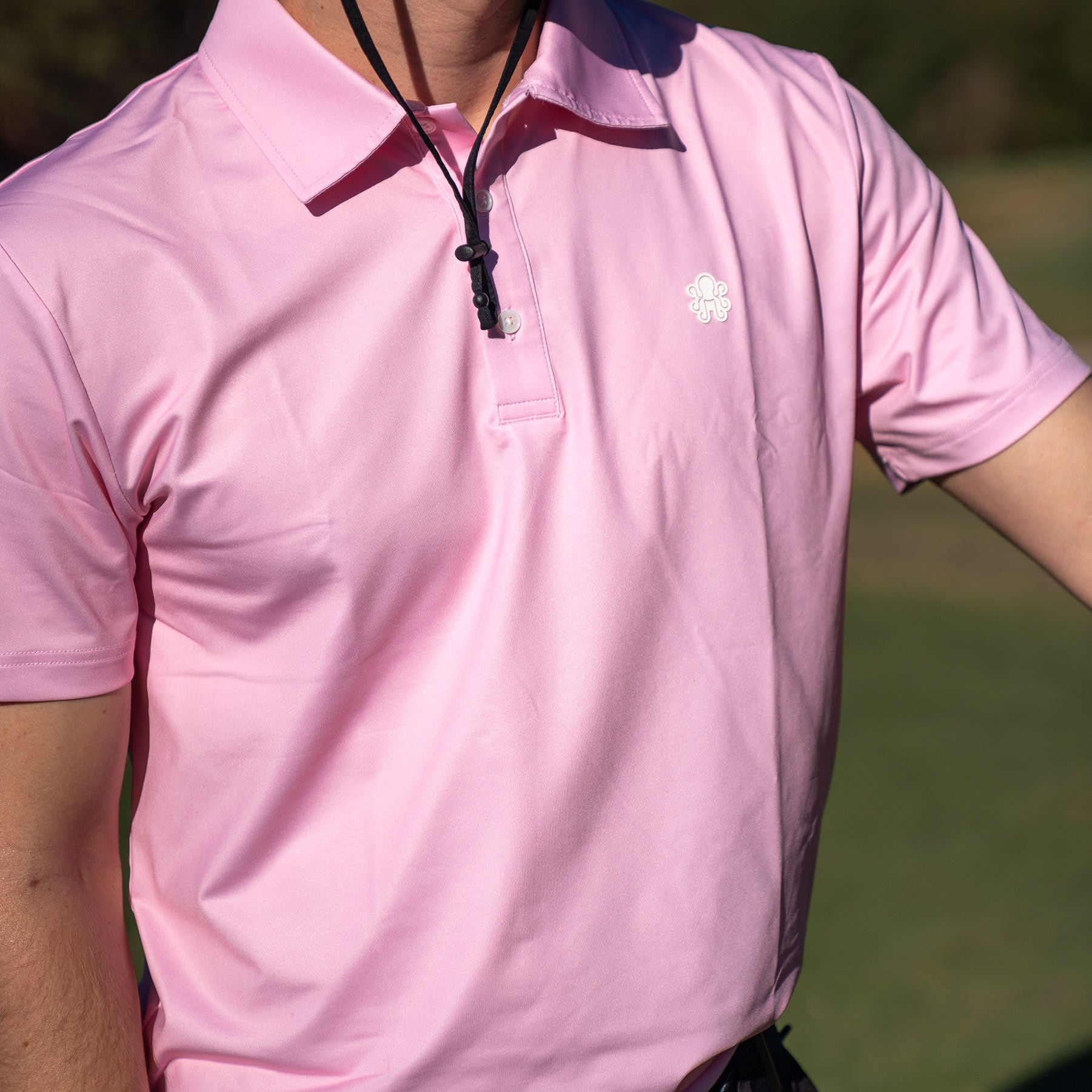 Kraken Solid Golf Polo - Pink