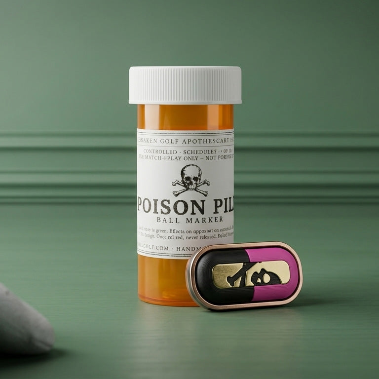 Blacklist 034 Poison Pill marker sealed in its prescription pill bottle with Promenade certificate