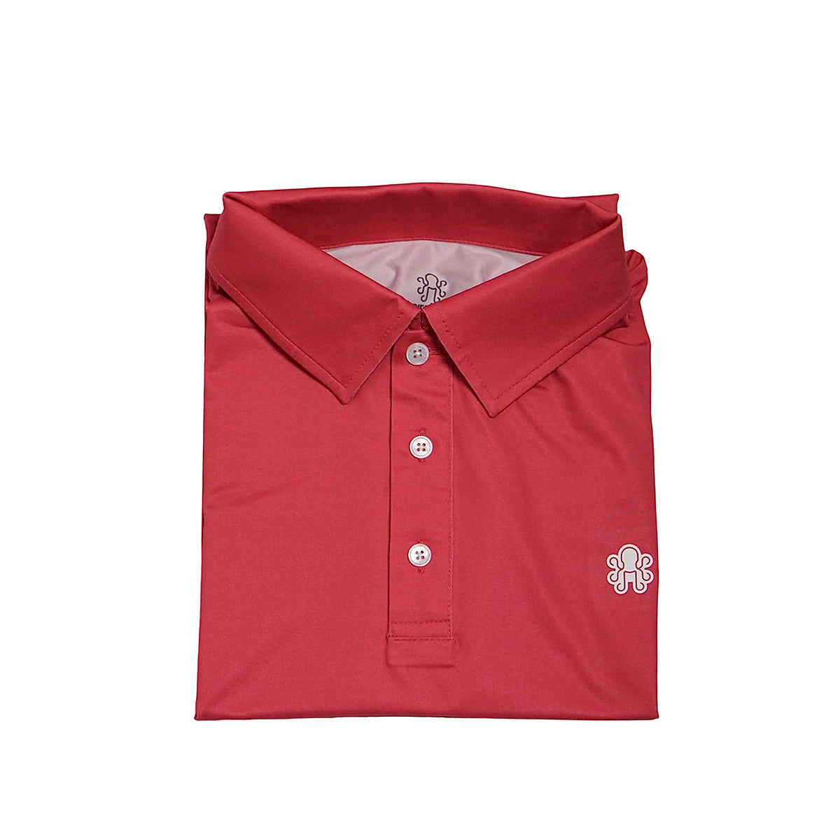 Kraken Solid Golf Polo - Red