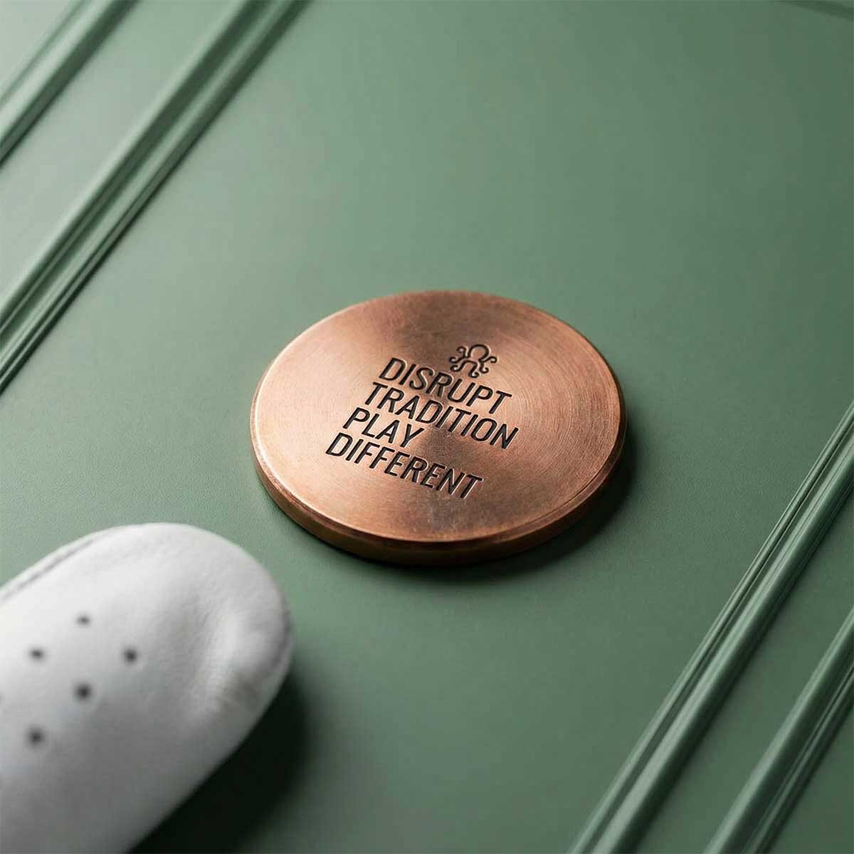 copper ball marker back engraving