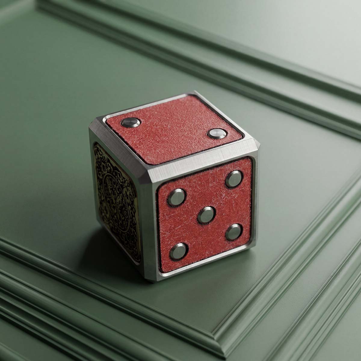 Snake Eyes ball marker - 0.75 inch stainless steel dice marker, Blacklist 029 by Kraken Golf