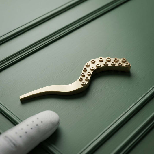 Matte satin brass Tentacle Pitch Tool by Kraken Golf