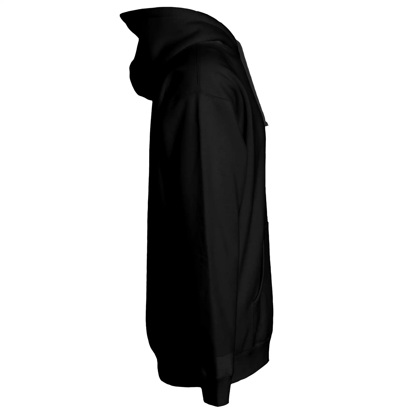  1x1 ribbed cuff and split-stitch seam on ring-spun cotton golf hoodie