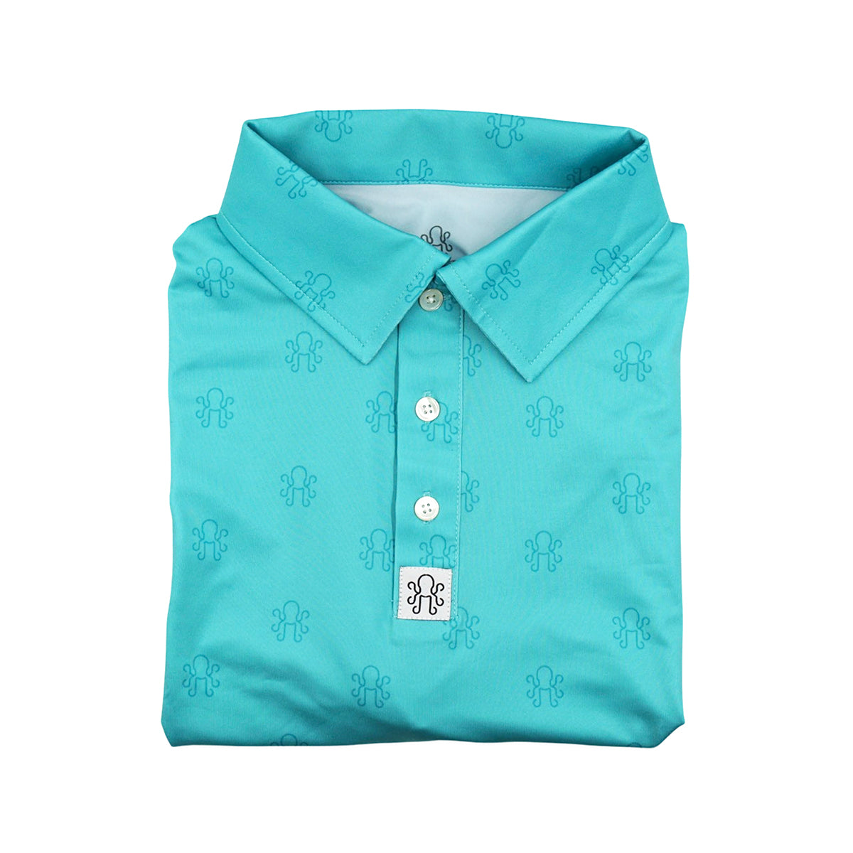 Kraken Logo Polos - Tiffany Blue