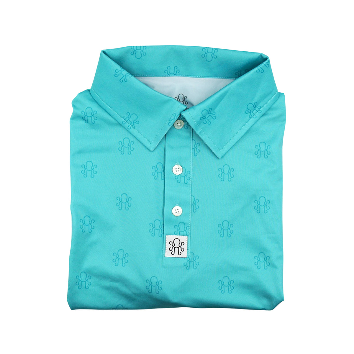 Kraken Logo Polos - Tiffany Blue