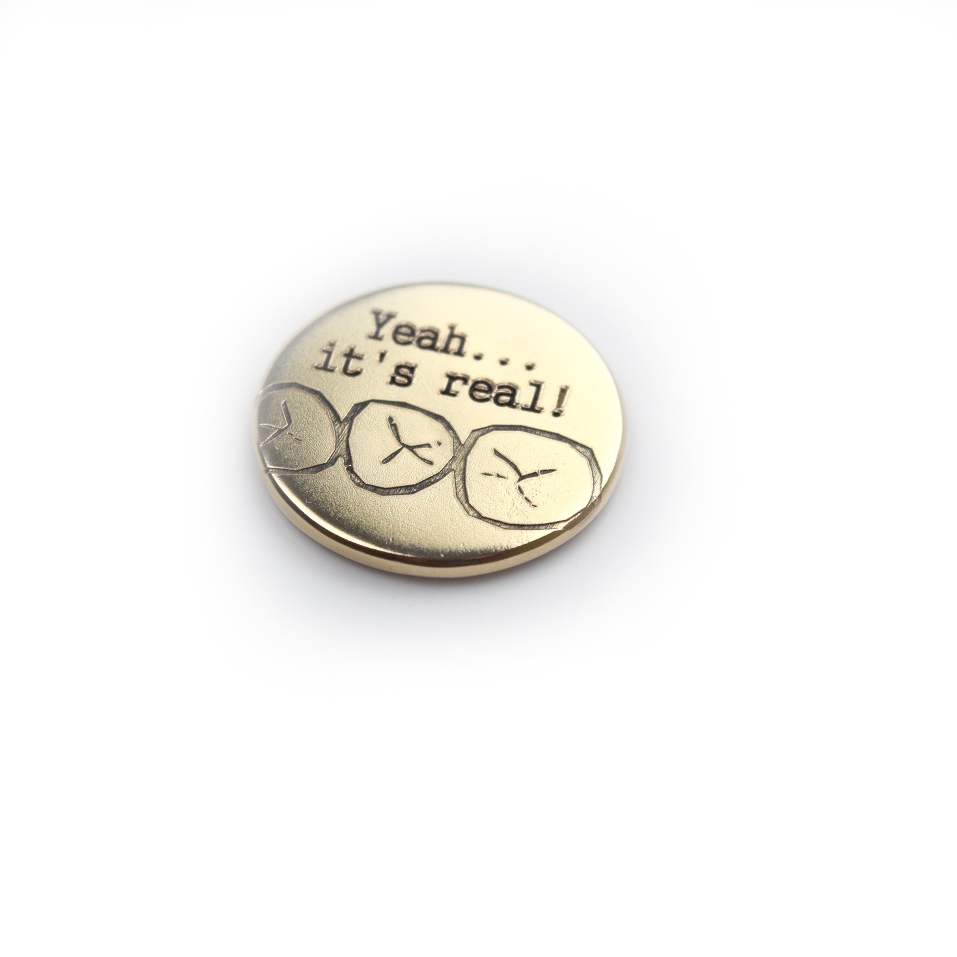 14k Gold Ball Marker - Teeth Marks