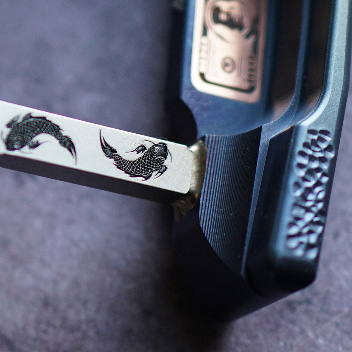 Putter Inlay 4.0 Bourne Putter - Blued Carbon Steel Koi with $100 Bill Inlay ...