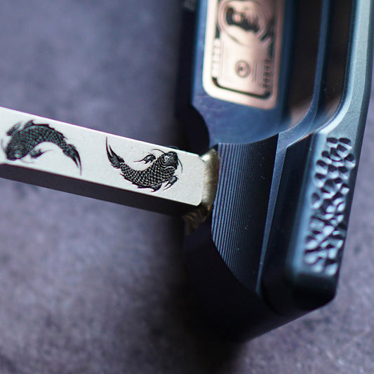 4.0 Bourne Putter - Blued Carbon Steel Koi with $100 Bill Inlay