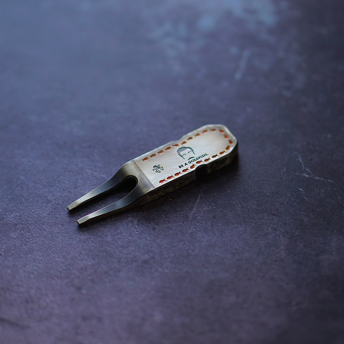 Be a Goldfish Divot - Brass