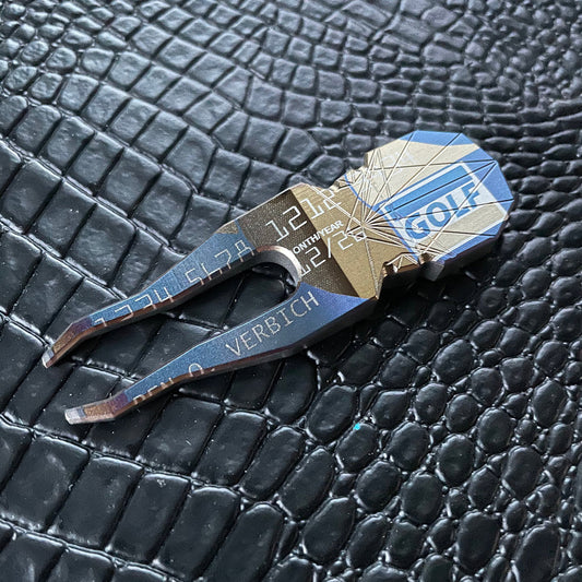 Birdie Bank Divot Tool - Titanium