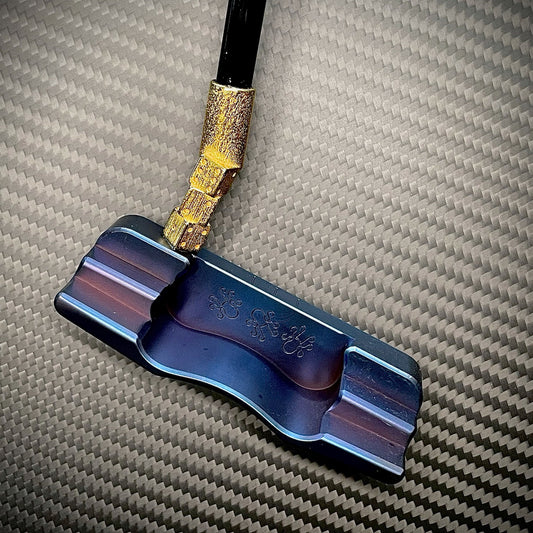 Bourne Putter - Torched Carbon Steel and Timascus