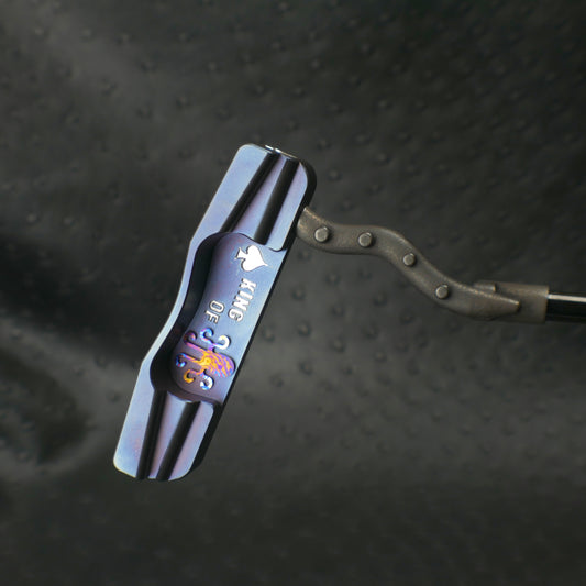 Bourne Putter - Torched Carbon Steel and Timascus