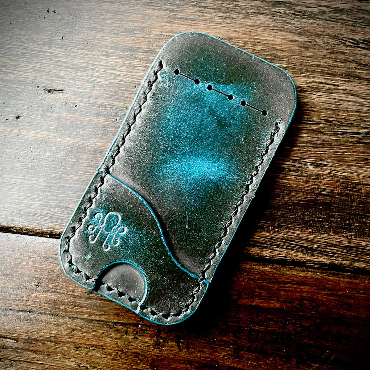 Hogan Leather Holder - Blue BUttero