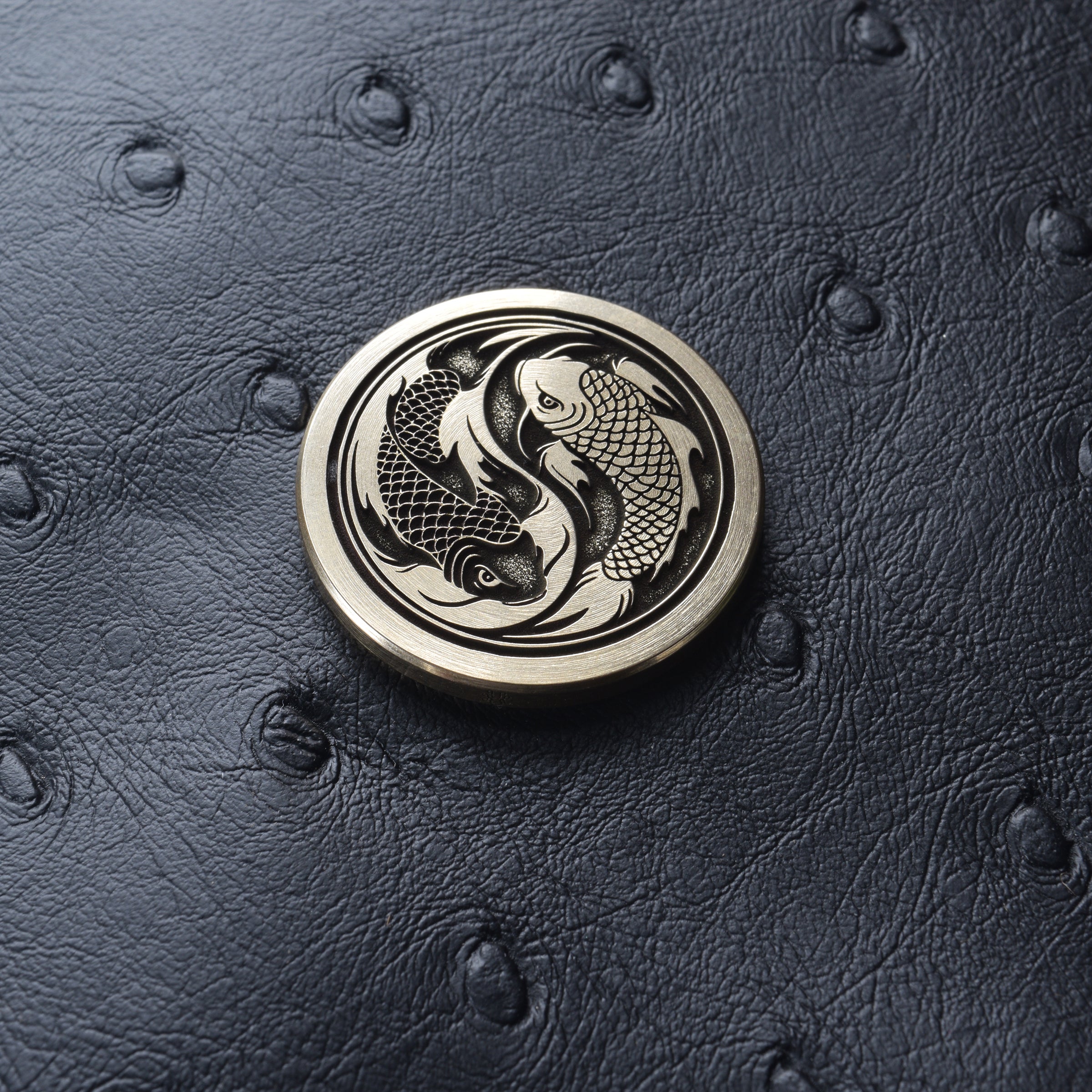 Koi Yin and Yang Ball Marker - Brass - 1st Edition - Kraken Golf
