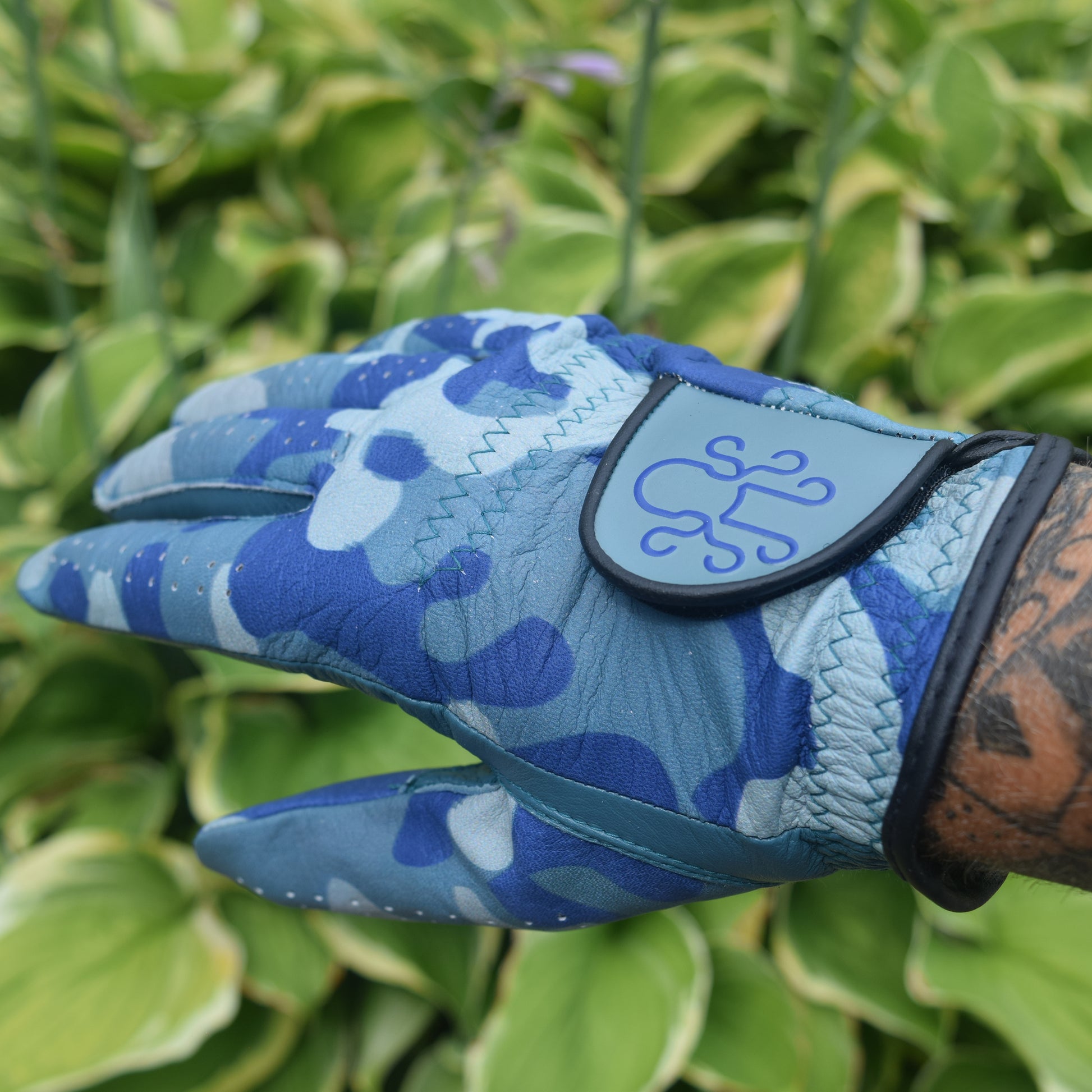 Blue Camo Golf GLove