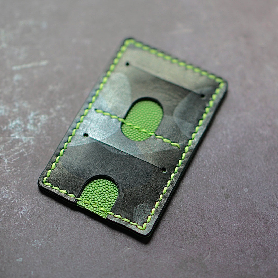 Norman Leather Tool Holder - Lime Camo