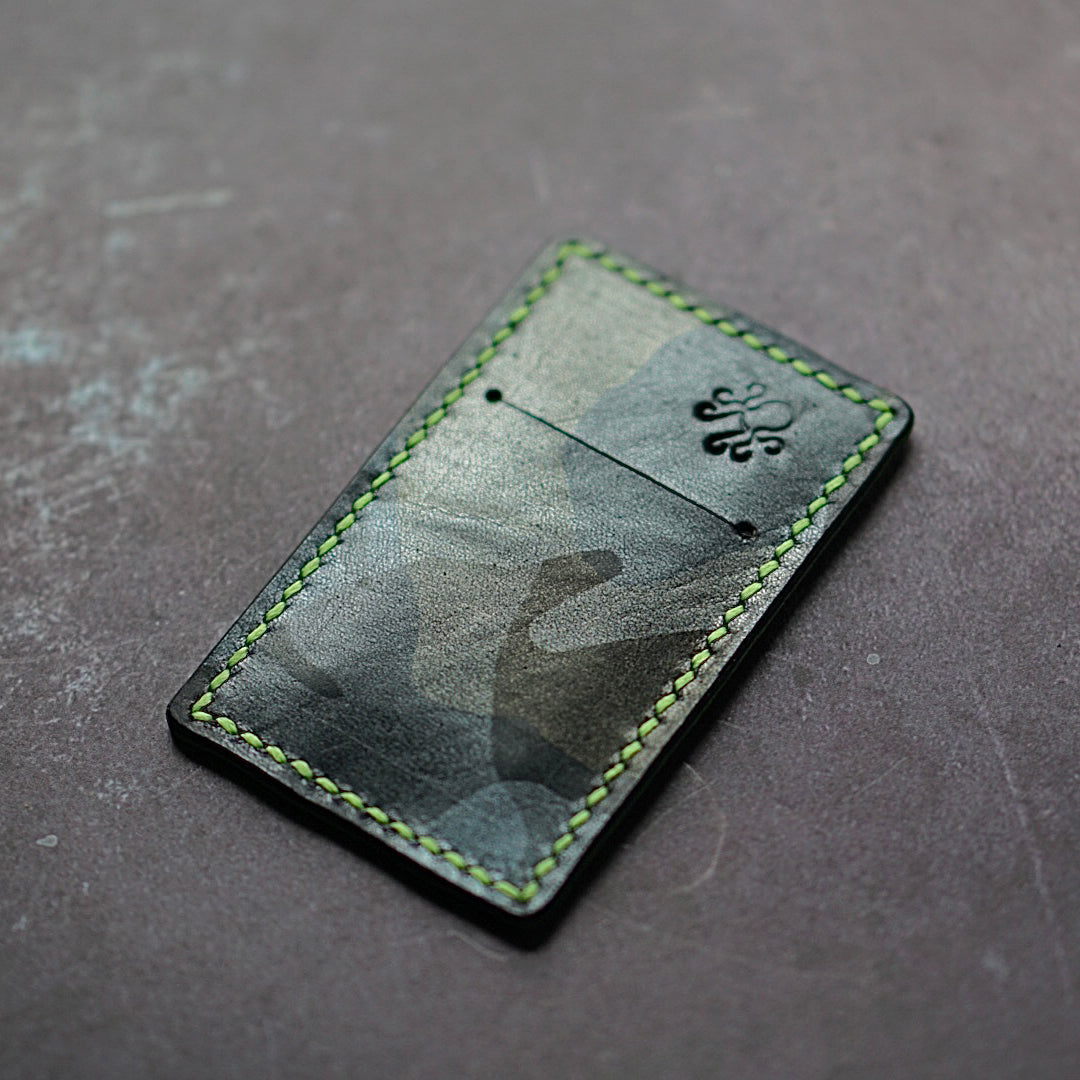 Norman Leather Tool Holder - Lime Camo