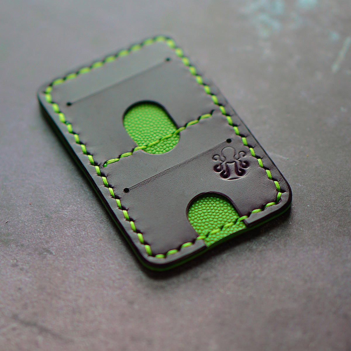 Norman Leather Tool Holder - Purple Green