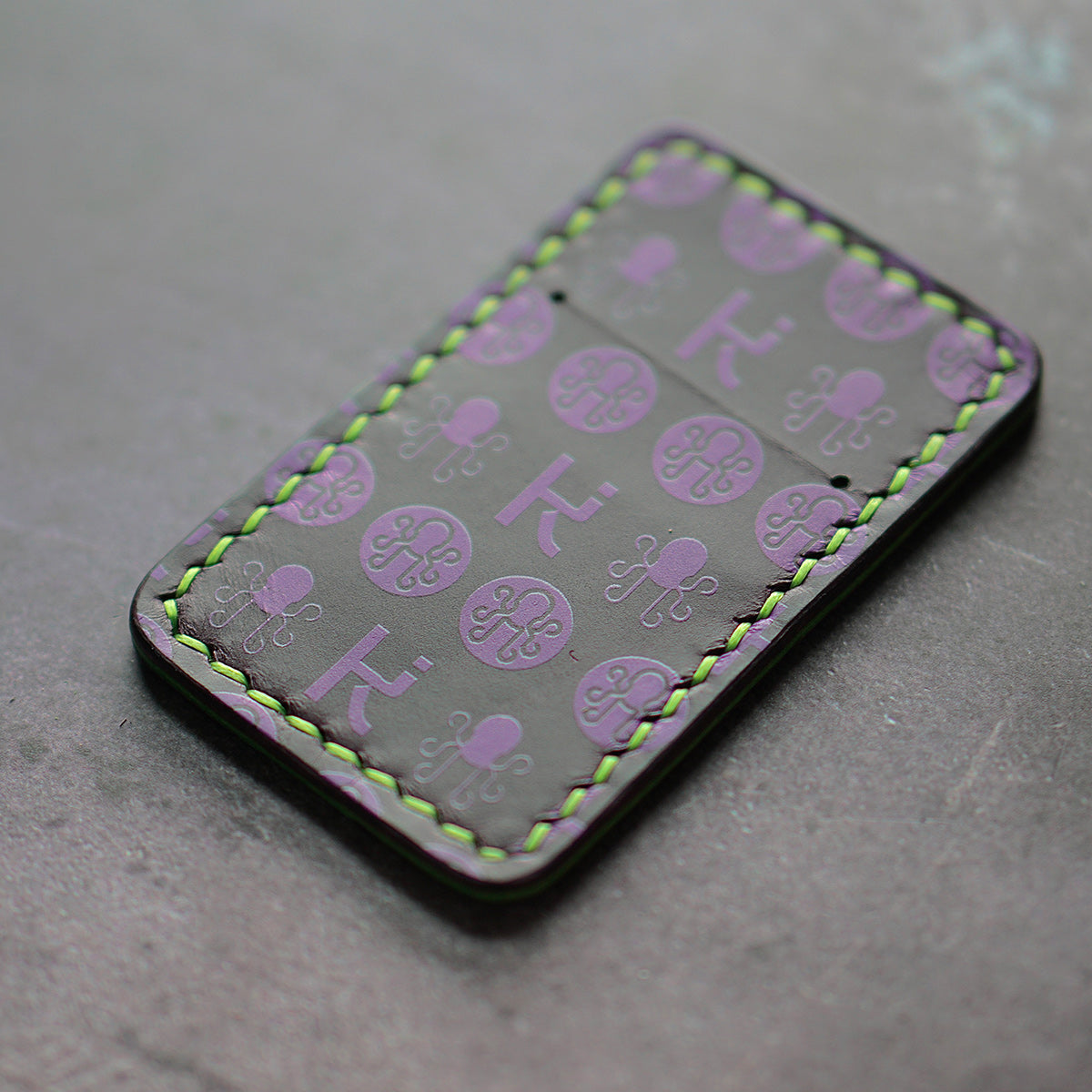 Norman Leather Tool Holder - Purple Green